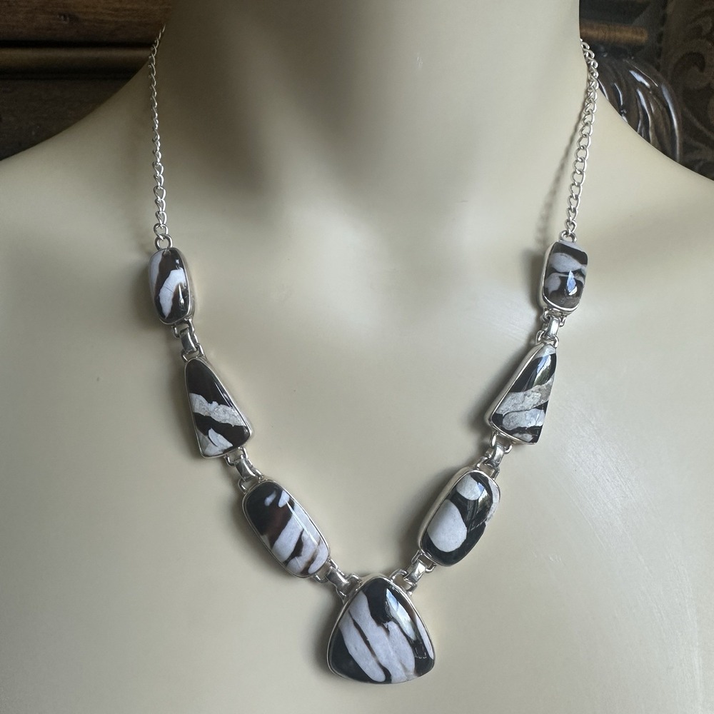 Artisan IG Pendant Necklace 18 Inch Teredo Petrified Wood 925 Sterling 24.4g